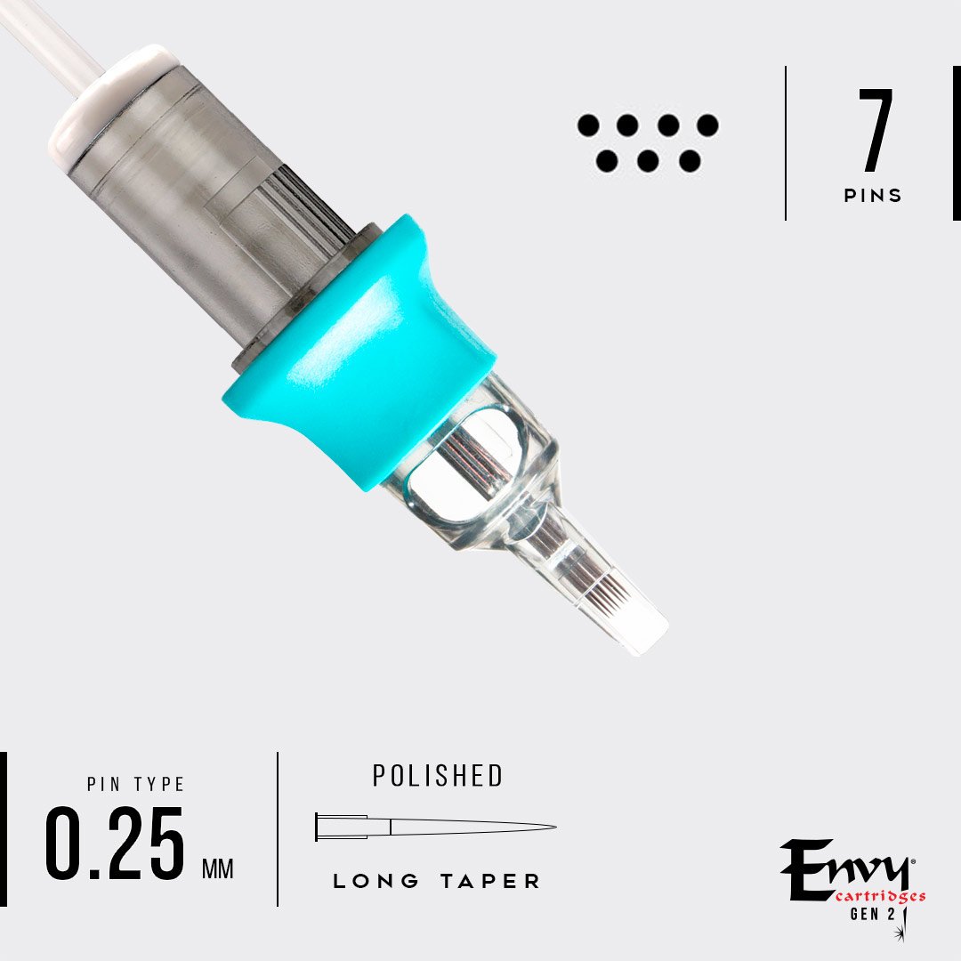 Envy Gen 2 - Bugpin Curved Magnum Tattoo Cartridges (20pk.)