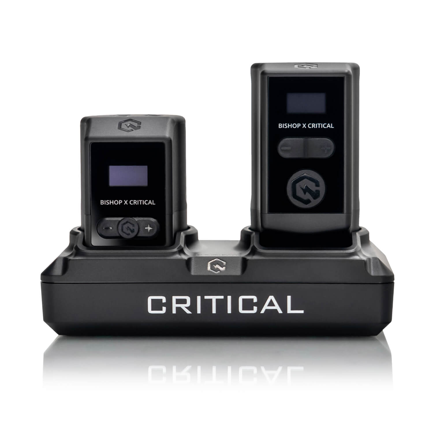 Bishop Power Wand’s Critical batteries on a charging dock