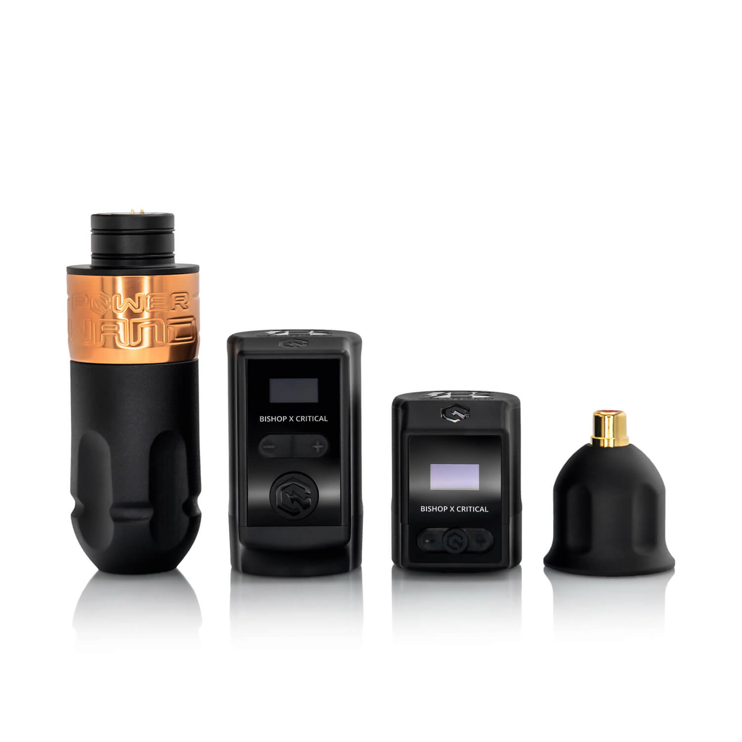 Bishop Power Wand tattoo machine full set on display