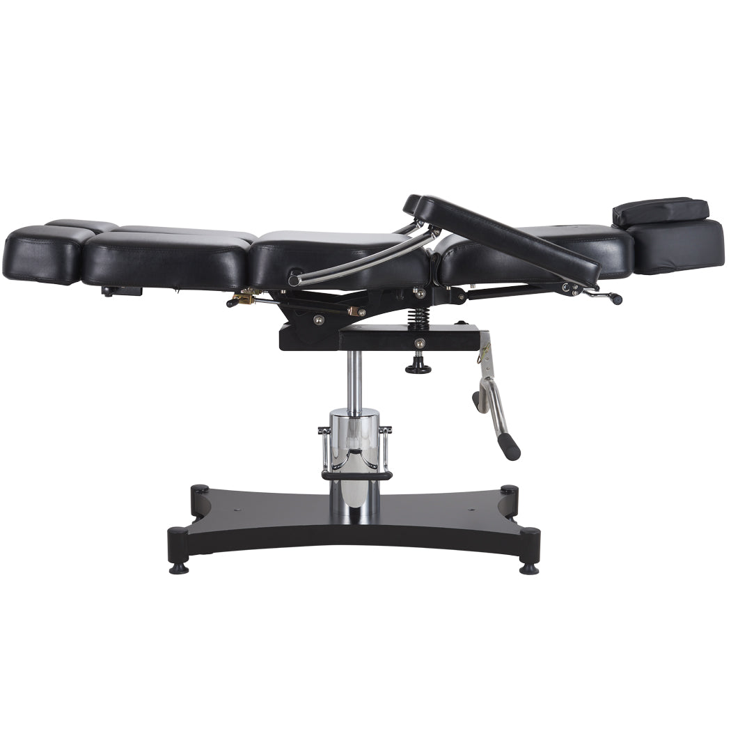 The Oros 680 Tattoo Client Chair with a gas charged backrest for ease of adjustability. 