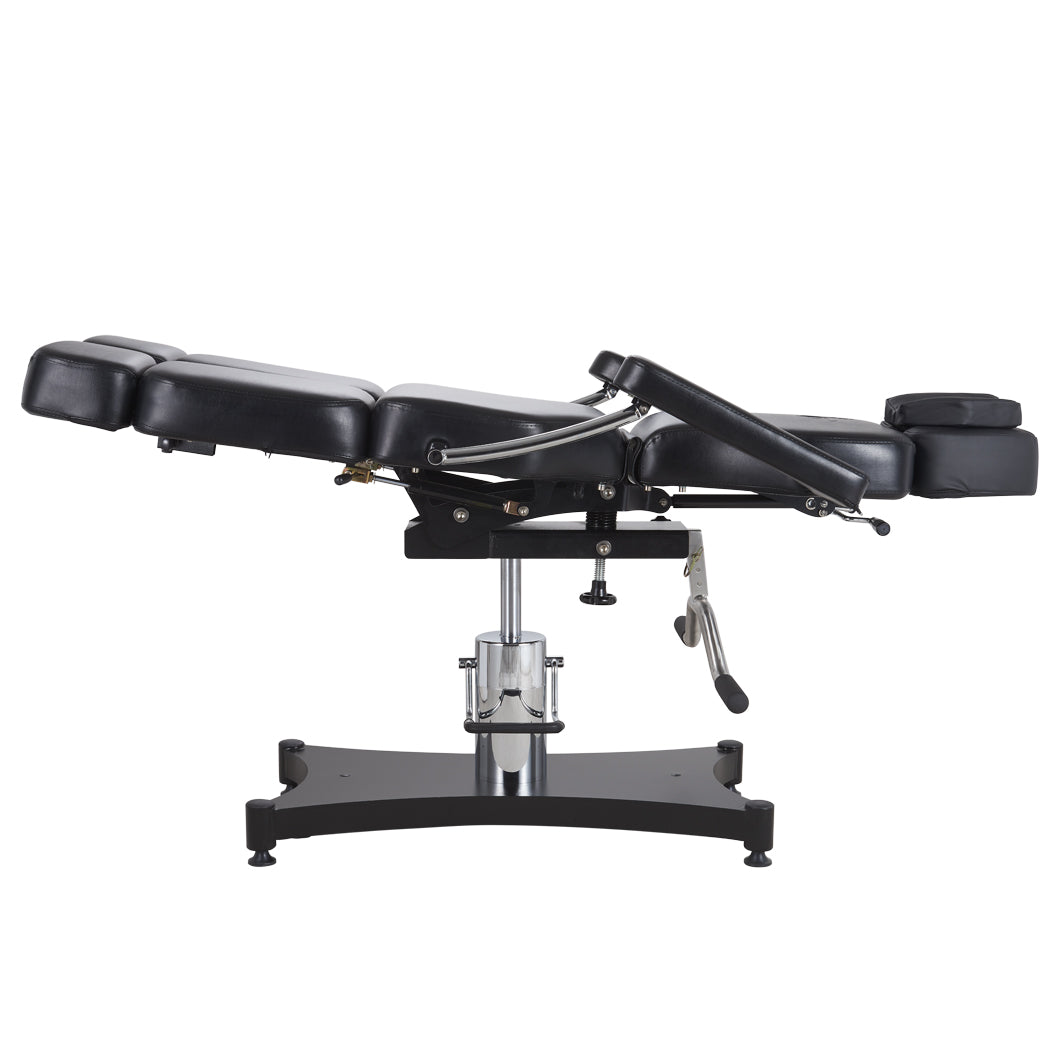 The Oros 680 Tattoo Client Chair has full range backrest adjustment from 90° upright to 180° flat. 