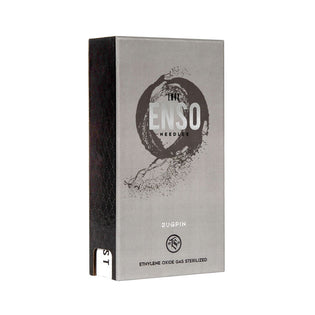 ENSO Bugpin Straight Liner tattoo needles on bar, available at TATSoul. 