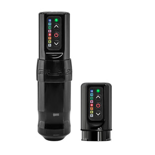 Black FK Irons Spektra Flux Tattoo Machine With Additional PowerBolt